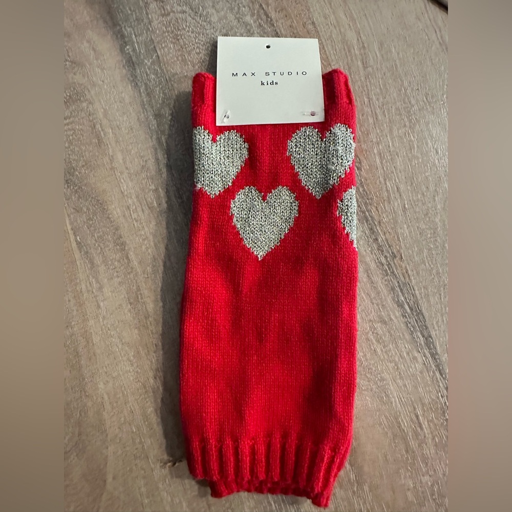 Max Studio Kids Red Heart Dance Leg
Warmers 1 pair Size:4-6